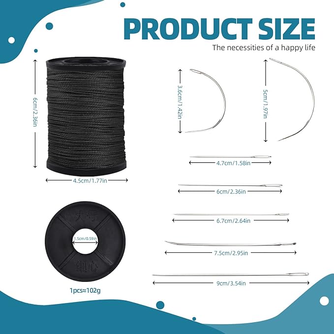 Topus Extra Strong Upholstery Repair Sewing Thread Kit and Heavy Duty Household - Image 5