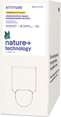 ATTITUDE Window & Mirror Cleaner Refill, EWG Verified, Plant- & Mineral-Based, Vegan & Streak-Free Glass Spray, Citrus Zest Scent, 67.6 Fl Oz