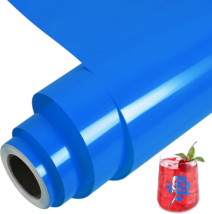 TORC Royal Blue Permanent Vinyl 12" x 14 FT Glossy Blue Adhesive Vinyl Roll by TORC