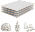 4 Pack Double-Sided Pre-Painted Colored Plywood Sheets, 11.7"x8.27"x1/8" by Creatorally