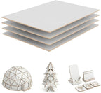 4 Pack Double-Sided Pre-Painted Colored Plywood Sheets, 11.7"x8.27"x1/8" by Creatorally