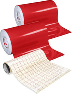 Red Glossy Roll of Oracal 651 Permanent Adhesive-Backed Vinyl by Orafol