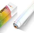 HTVRONT Holographic Silver Permanent Vinyl, Silhouette, Cameo Cutters, by HTVRONT