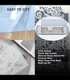 Clear Blank Stencil Sheet for Cuting. 8 Pack 12" x 24" 7.5mil/0.19mm Thick .Gift - Image 3