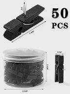 50pcs Black Wooden Push Pin Clips - Image 4