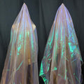 Coffee Brown Iridescent Organza Fabric by Unknown