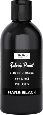 Nicpro Black Fabric Paint, 8.45 oz Fabric Paint by Nicpro