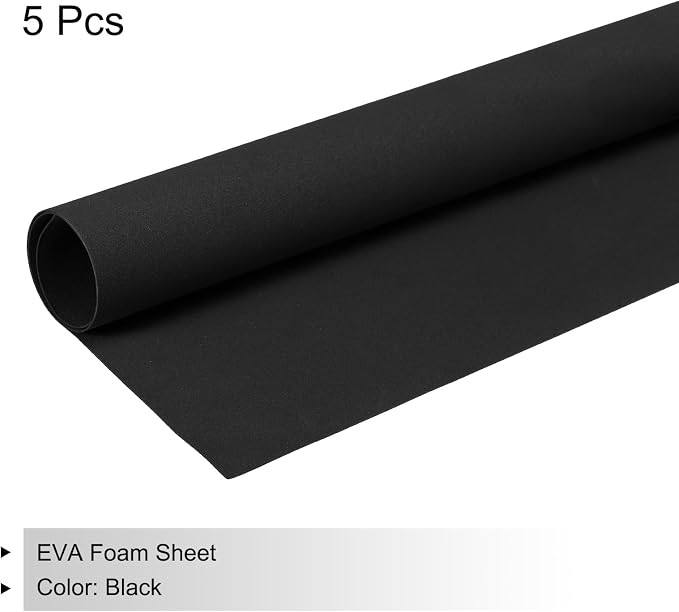 MECCANIXITY EVA Foam Sheets Black 19.7 Inch x 35.4 Inch 1mm Thick Crafts Foam - Image 3
