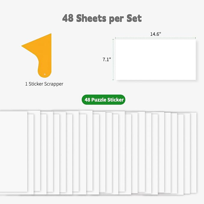 ALL4JIG Puzzle Saver – 48-Pack Puzzle Glue Sheets - Image 3