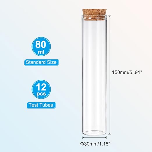 PATIKIL 80ml Test Tubes - Image 2