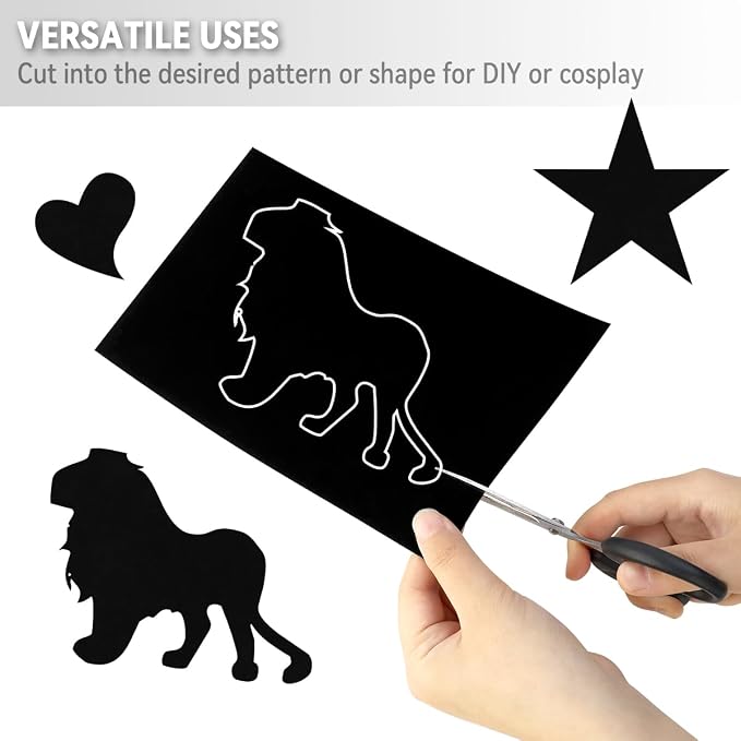 10 PCS Self Adhesive Felt Sheets, 8.3" x 11.8" Velvet Flock Backing Paper Liner - Image 6