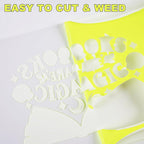 HTV Neon Yellow Iron on Vinyl 12Inch by 12ft Roll HTV Heat Transfer Vinyl - Image 4