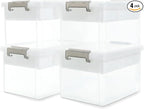 Citylife 17QT 4Packs Clear Craft Organizers and Storage Box by Anywish