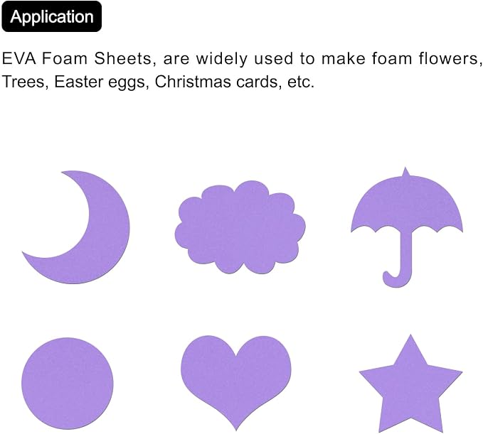 MECCANIXITY EVA Foam Sheets Light Purple 35.4 Inch x 19.7 Inch 2mm Thick Crafts - Image 6