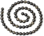 60PCS 6mm Natural Golden Obsidian Gemstone Round Loose Beads Crystal Energy - Image 2