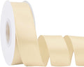 Cream 1.5 Inch Continuous 25 Yards Satin Wired Ribbon by Simplegoal