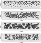 4 Patterns Plastic Template Embossing Folders - Image 2