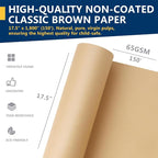 PerkHomy Brown Kraft Paper Roll 17.5" x 1 - Image 4