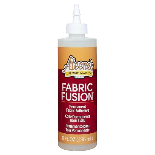 Aleene's Fabric Fusion Glue 8 fl oz, Permanent and Washable Adhesive, No-Sew by Aleenes