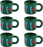 FASHEWELRY 6Pcs Alloy Mini Tea Cups by FASHEWELRY