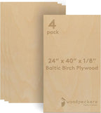 Baltic Birch Plywood 3 mm, 1/8 Inch Craft Wood, B/BB Grade, Stronger Than by Woodpeckers