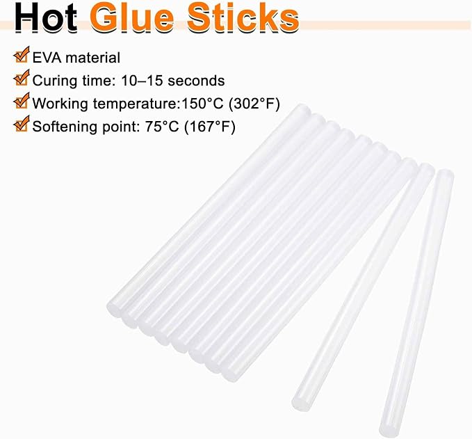 HARFINGTON 10pcs Hot Glue Sticks 0.43" Dia x 11.81" Long EVA Mini Hot Melt - Image 4