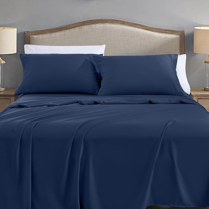 FreshCulture King Flat Sheets Only, Soft Microfiber Bedding Sheets - Image 2