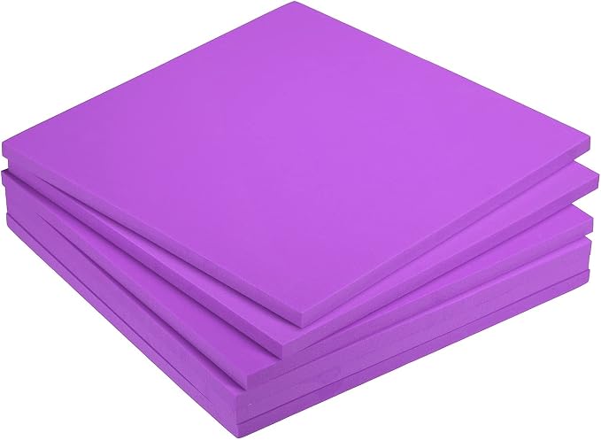 MECCANIXITY EVA Foam Sheets Purple 9.8 Inch x 9.8 Inch 10mm Thick Crafts Foam by MECCANIXITY