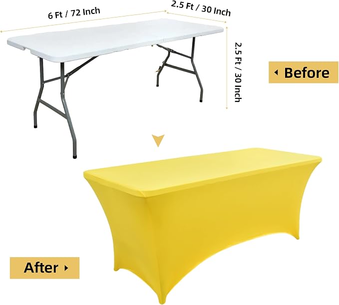 10-Pack 6ft Spandex Table Covers - Image 7