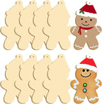 Large Size 7" Gingerbread Man Crafts Wooden Slices Unfinished Blank Wooden by LifeAssistant
