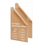 KINLINK 6x12 Plexiglass Sheets 1/8 inch Thick, 3mm Clear Cast Acrylic Sheet by KINLINK
