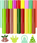 HTVSTD Christmas HTV Heat Transfer Vinyl 18pcs 12×10in Iron on Vinyl | by CraftingEveryday