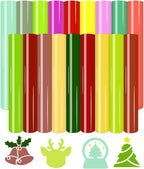 HTVSTD Christmas HTV Heat Transfer Vinyl 18pcs 12×10in Iron on Vinyl | by CraftingEveryday