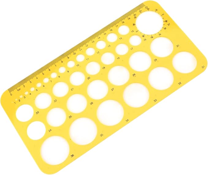 Utoolmart Circle Guide Template 22cm Geometric Drawing Template Measuring Ruler by Utoolmart