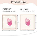 12x12 Picture Frame with Wavy Mat, Wooden Real Glass 12 x 12 Photo Frame - Image 2