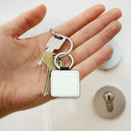 12 Pcs Sublimation Blank Keychains, PU Leather White Keychains Ornament Pendants - Image 2