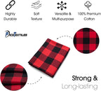 Pico Textiles 6 Yards Bolt Red and Black Buffalo Plaid Checkered Flannel Fabric - Image 4