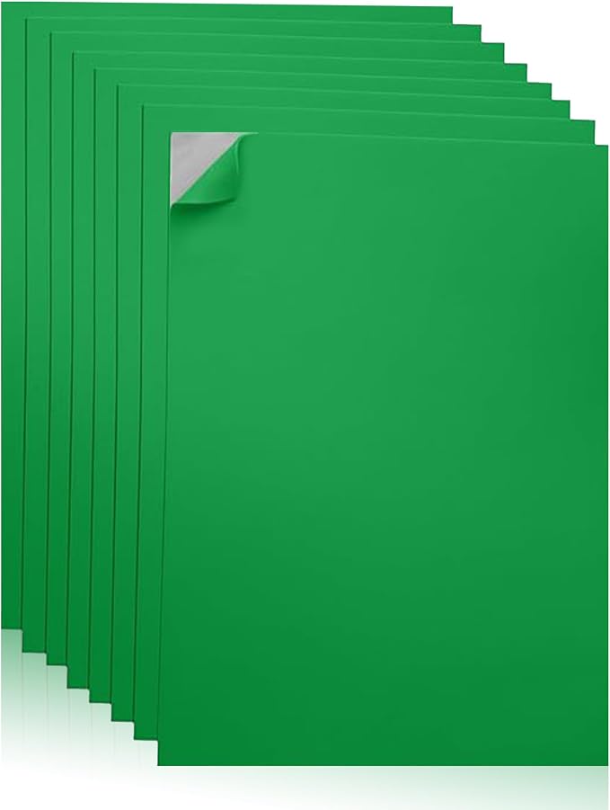 Self-Adhesive EVA Foam Sheets for Crafts – 2mm Thickness 8 Green Sheets by Unknown
