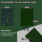 100 Count Green Card Sleeves for Trading Cards, Perfect Fit Shiny MTG Card - Image 3
