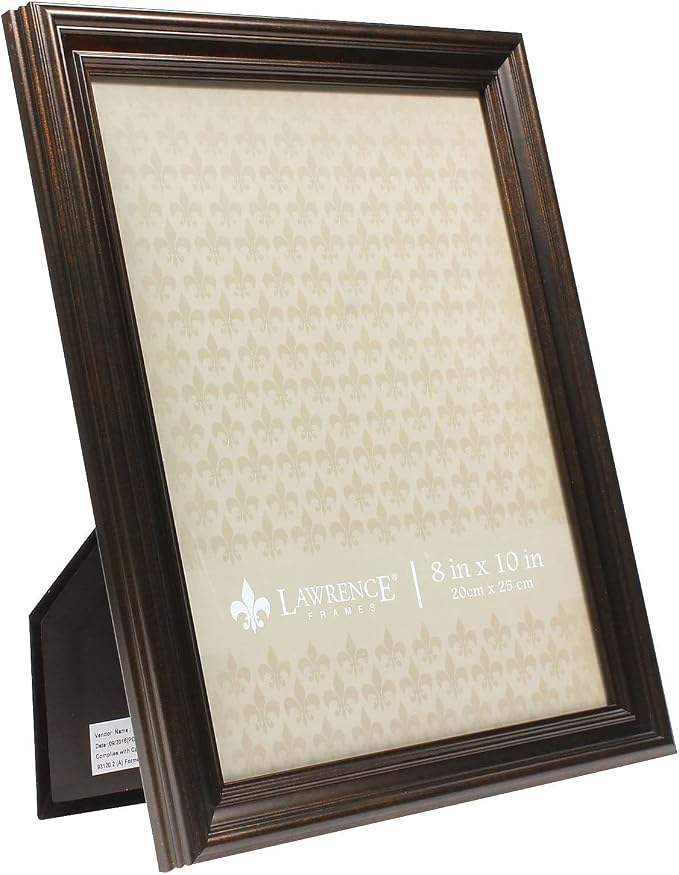 Lawrence Frames 535580 Bronze 8x10 Classic Detailed Oil Rubbed Picture Frame - Image 3