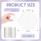 500 PCS Hexagon Piecing Paper Templates, Quilting Templates Accessories - Image 2