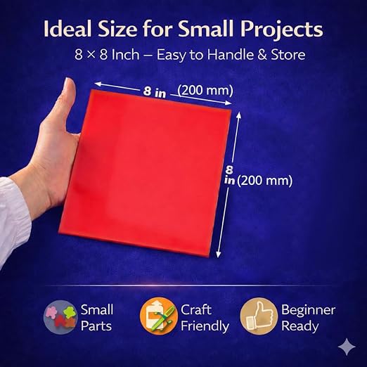 8x8 Inch Colored Acrylic Sheets, 10-Color Variety Pack, 3mm Cast Acrylic Blanks - Image 4
