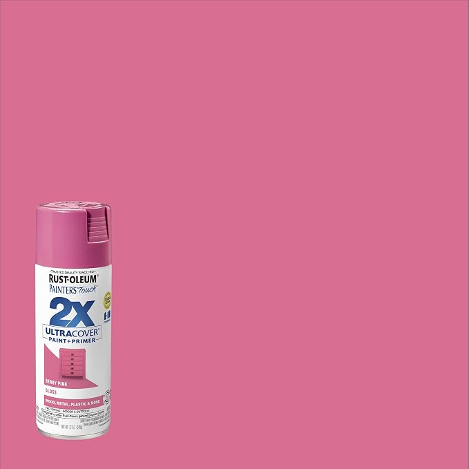 Rust-Oleum Painter's Touch 2X Ultra Cover Spray Paint, Gloss Berry Pink - Image 2