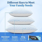 CloudBliss Cooling Bed Pillows for Sleeping, Shredded Memory Foam Pillows - Image 2