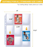 9 Pocket Page Protector, Holds 1800 Cards, Trading Card Sleeve, Baseball Card - Image 3