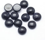FASHEWELRY 50Pcs Natural Blue Goldstone Cabochons Flat Back Gemstone Cabochons by FASHEWELRY