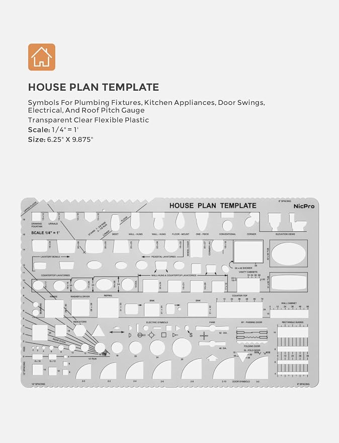 Nicpro Architectural Drafting Tools, Interior Design CAD Drawing, Geometry - Image 2