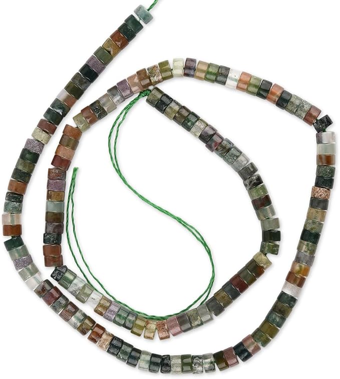 150pcs 4x2mm Natural Indian Agate Heishi Disc Rondelle Spacer Semi Precious - Image 5