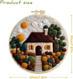 Eforcase Wool Felt Painting Needle Felting Kit, Flowers Landscape Tree Mountain - Image 2