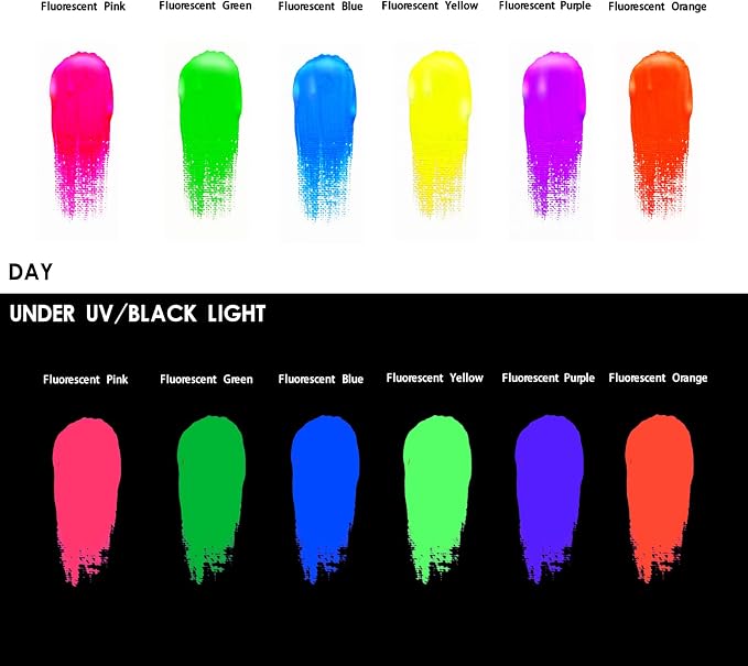 Artecho Neon Acrylic Paint, 6 Colors, 59 ml / 2 oz | - Image 3